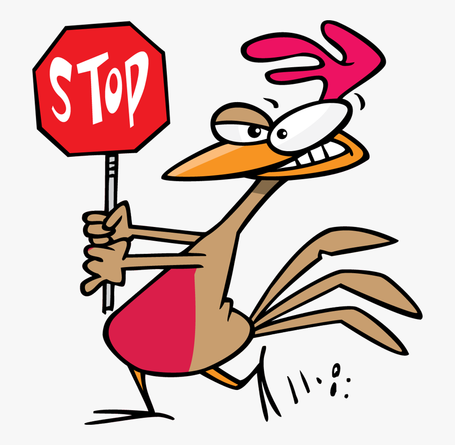 Is That Rotting Chicken I Smell - Chicken With Stop Sign, Transparent Clipart