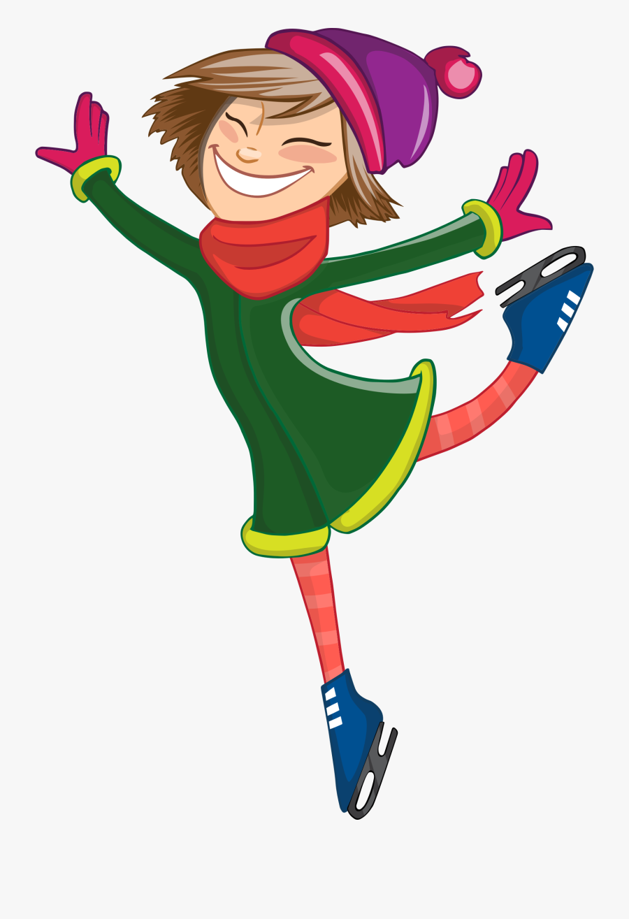 Clipart - Ice Skating Cartoon Free , Free Transparent Clipart - ClipartKey