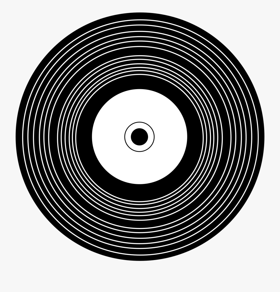 Record Black And White, Transparent Clipart