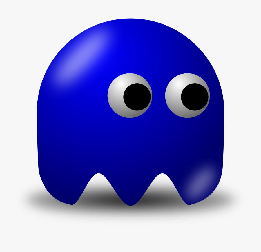 Pacman Clipart Video Game - Pac Man Dark Blue Ghost, Transparent Clipart