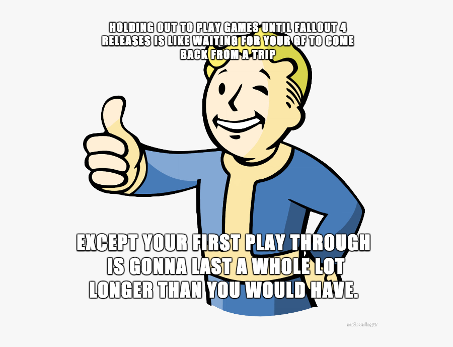 Need More Endurance Points - Vault Boy, Transparent Clipart