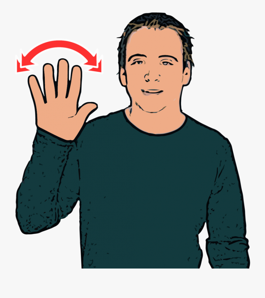 Hi Clipart Say Hello - British Sign Language Stop, Transparent Clipart