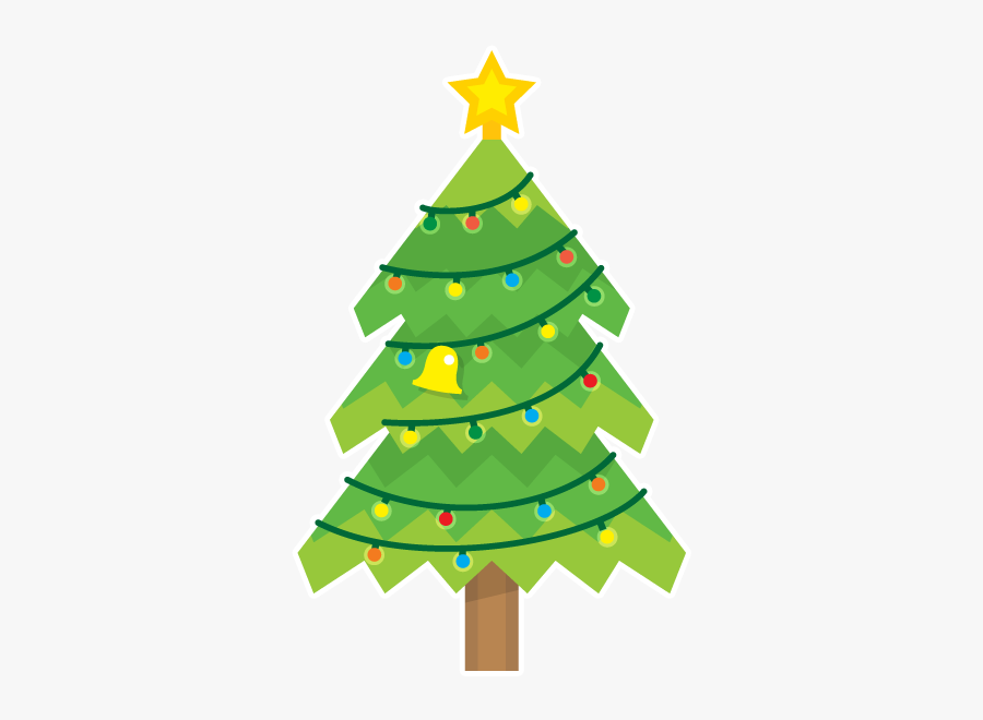 Blinking Christmas Trees Messages Sticker-10 - Christmas Tree, Transparent Clipart