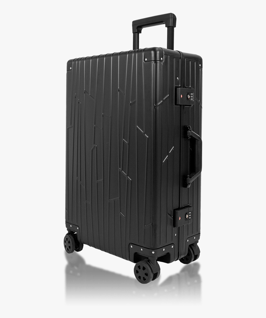 black aluminum suitcase