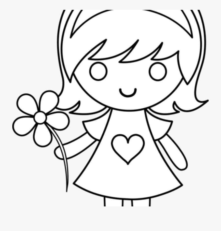 Girl Clipart Black And White Girl Clip Art Black And Girl Clipart For Colouring Free Transparent Clipart Clipartkey