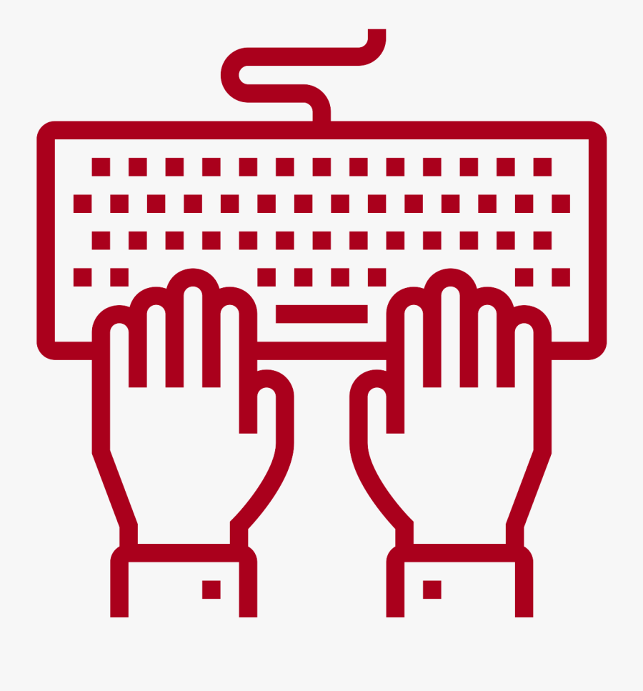 Hands On Keyboard Icon, Transparent Clipart