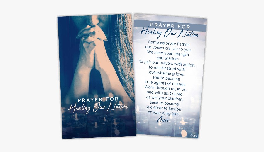 Healing Our Nation Prayer Card - Flyer, Transparent Clipart