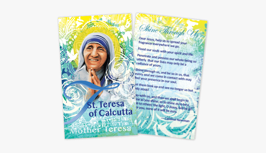 Teresa Of Calcutta Prayer Card - Paper, Transparent Clipart