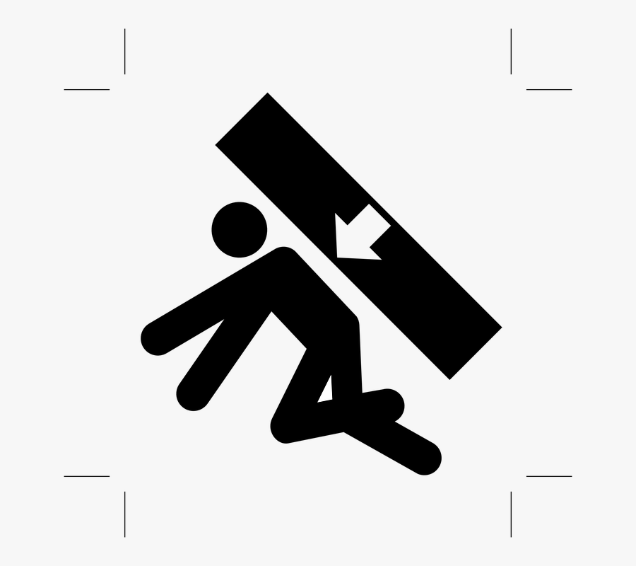 Falling Objects Warning Sign, Transparent Clipart
