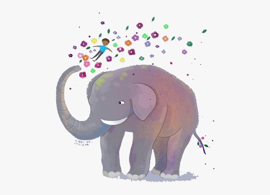 Clip Art Cute Elephant Illustration - Elephant Painting Cartoon Watercolor, Transparent Clipart