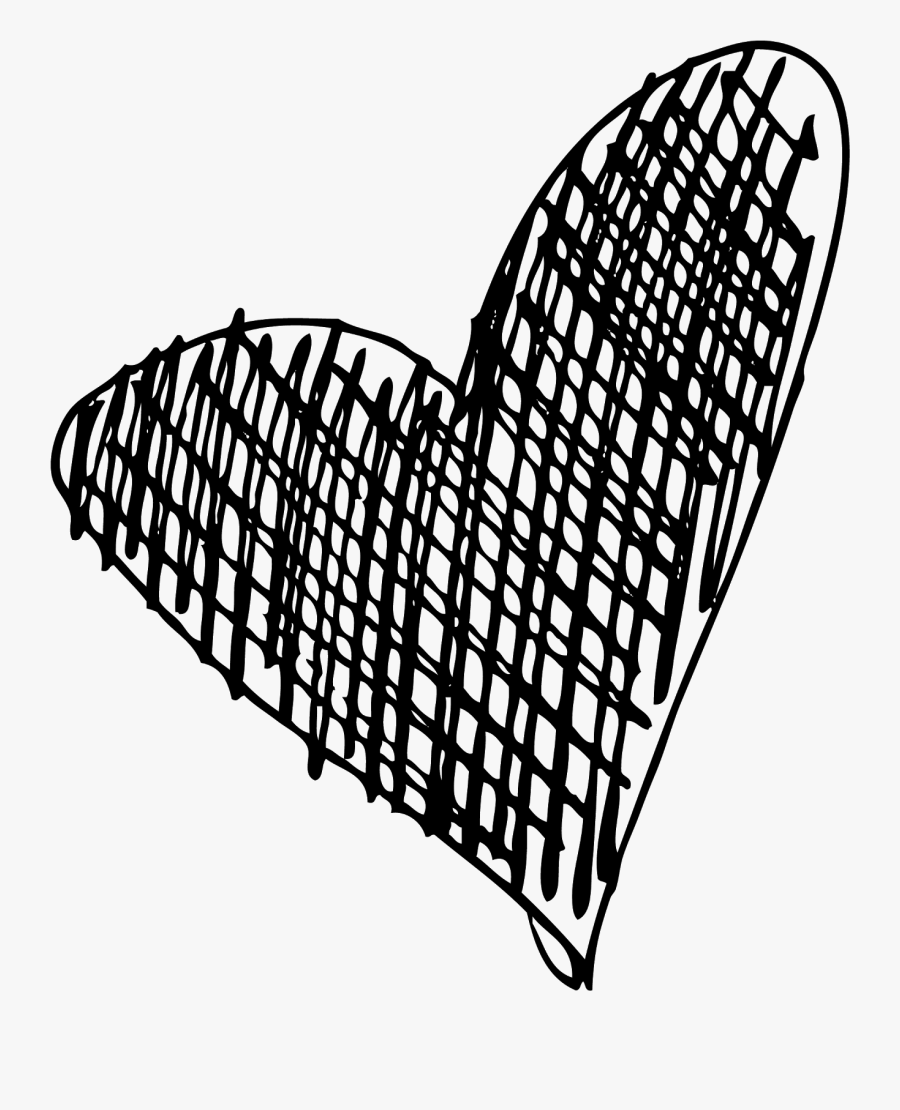 Doodle Heart Out Drawing - Love Heart Scribble Png, Transparent Clipart