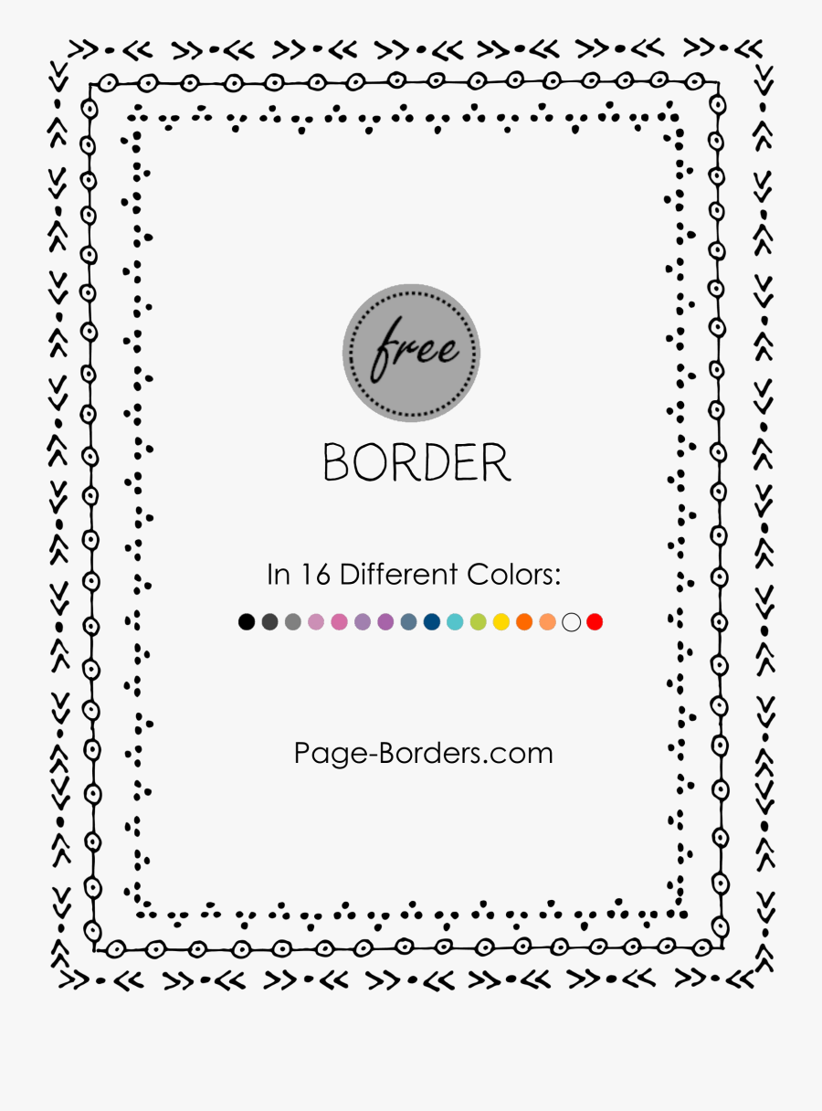 Doodle Border Png - Doodle Page Borders Free, Transparent Clipart