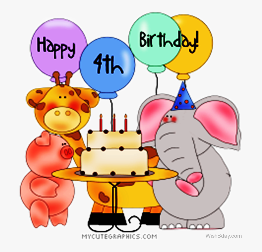 Clip Art Th Wishes - Boy 4th Birthday Png, Transparent Clipart
