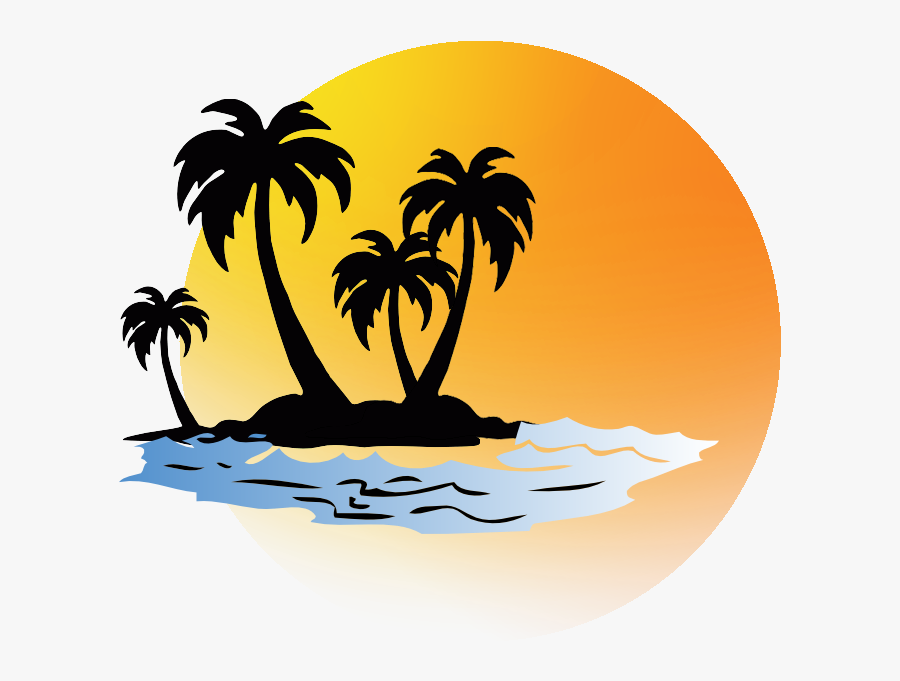 Simple Palm Trees Drawing, Transparent Clipart