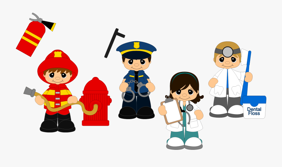 Background About Community Helpers, Transparent Clipart