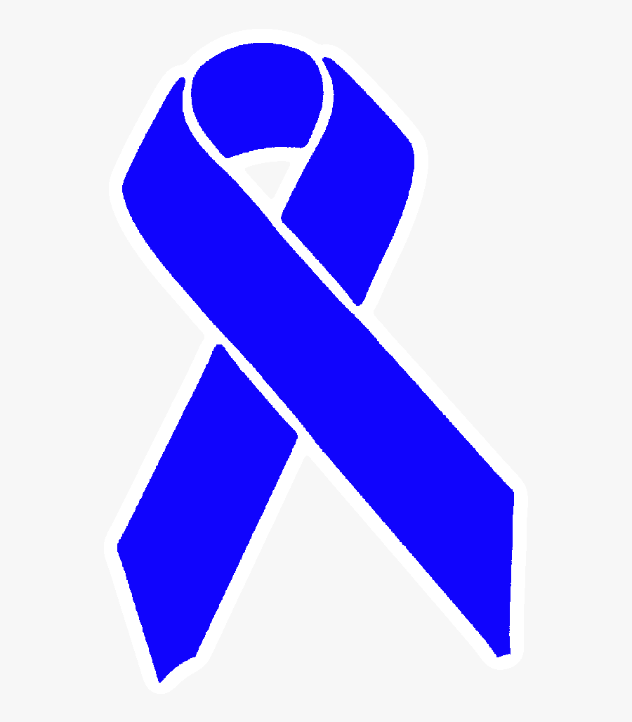 Awareness Ribbon Png - Light Blue And Dark Blue Ribbon, Transparent Clipart