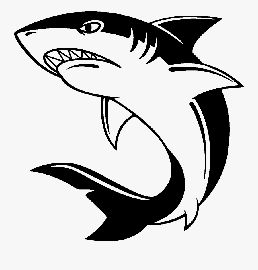 Transparent Angry Shark Clipart - Shark Vector Free, Transparent Clipart