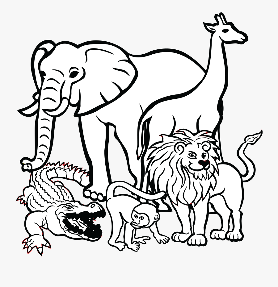 Free Clipart Of African Animals - Clipart Black And White Animals, Transparent Clipart