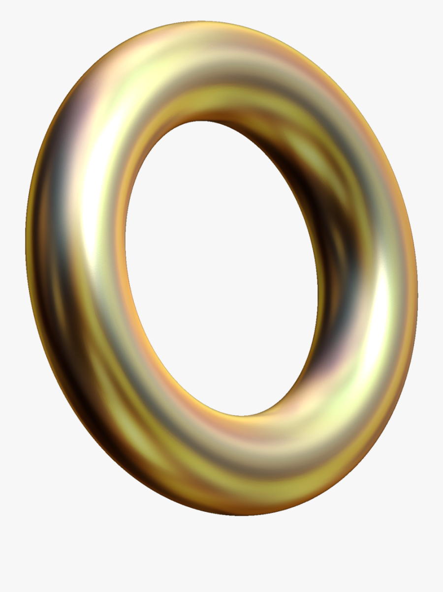 Ring Background Png - 3d Gold Ring Circle , Free Transparent Clipart