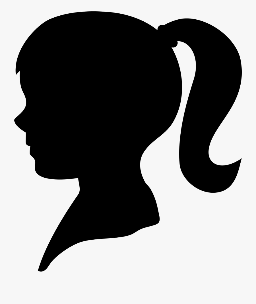 Transparent Girl Head Png - Transparent Girl Silhouette Head, Transparent Clipart