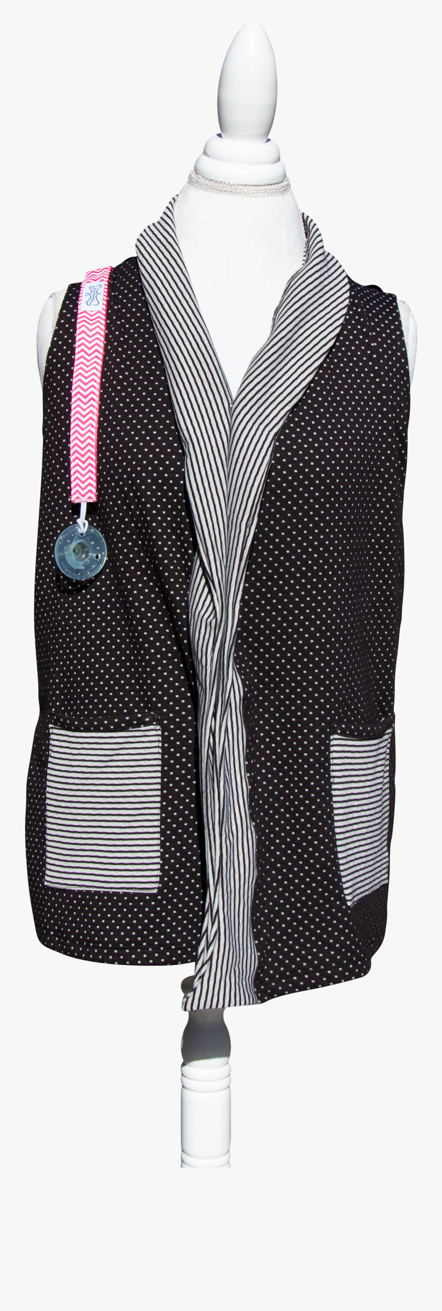 The Mommy Wrap® • Sleeveless Black Polka Dot - Cardigan, Transparent Clipart