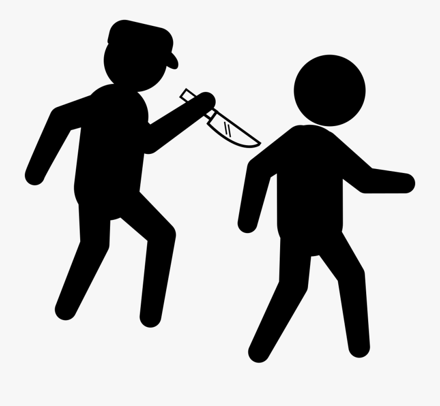 Criminal With A Knife Behind A Walker - Criminals Png, Transparent Clipart