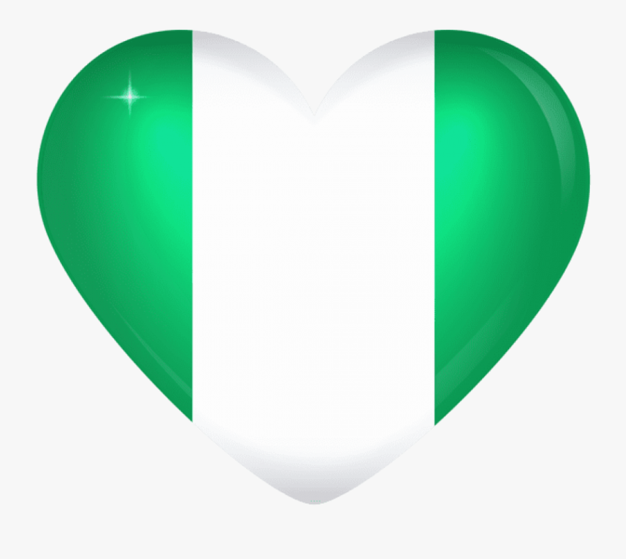 Download Nigeria Large Heart Flag Clipart Png Photo - Nigerian Heart, Transparent Clipart