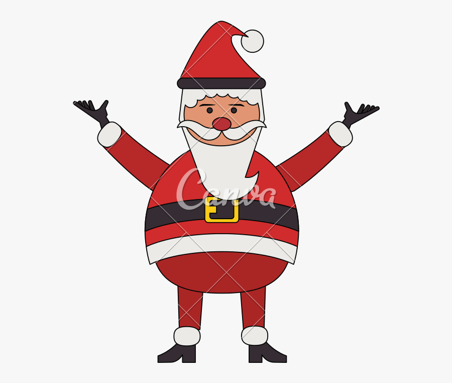 Clip Art Fat Santa - Santa Claus, Transparent Clipart