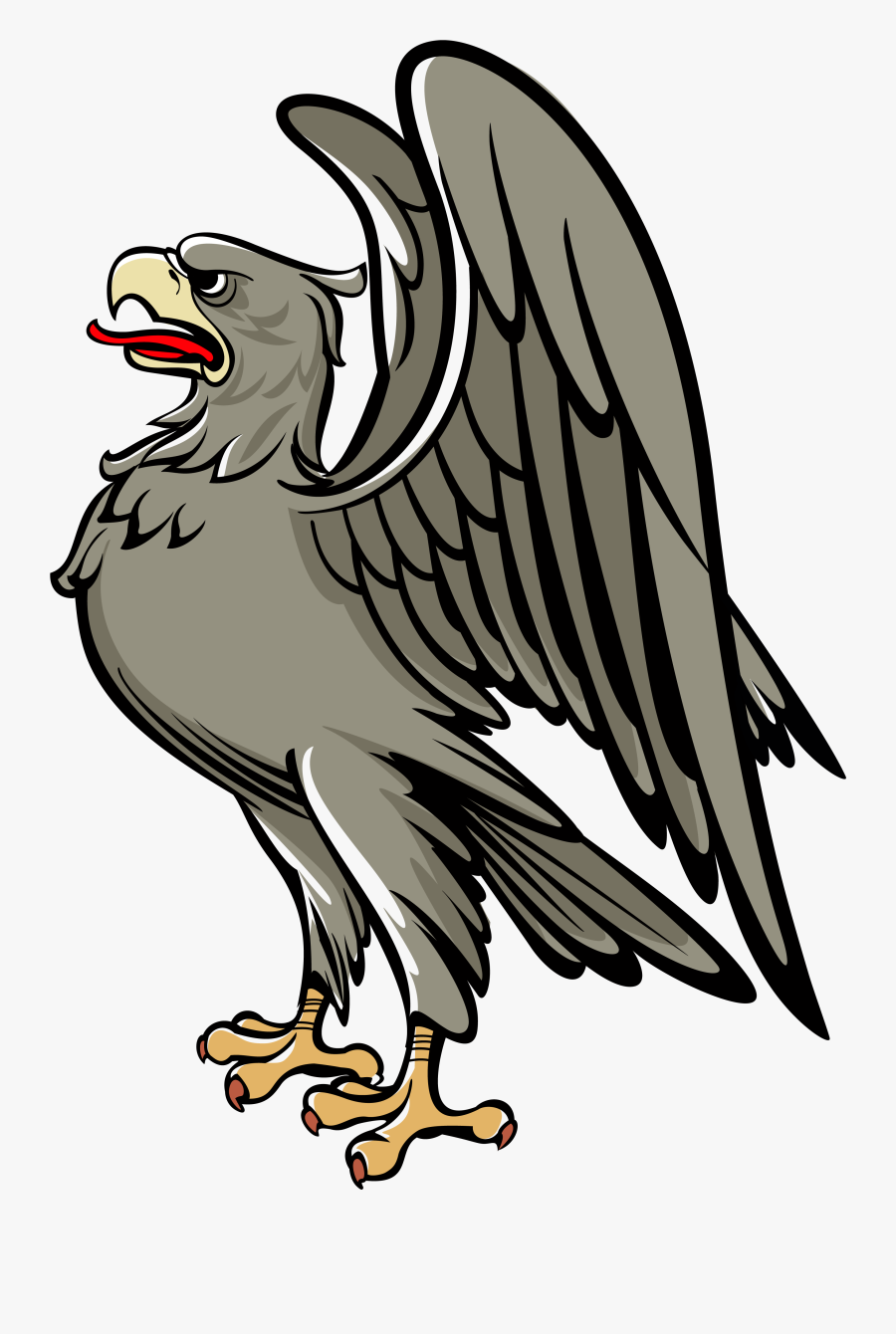 Clip Art Hawk Heraldry - Coat Of Arms Symbols Eagle, Transparent Clipart
