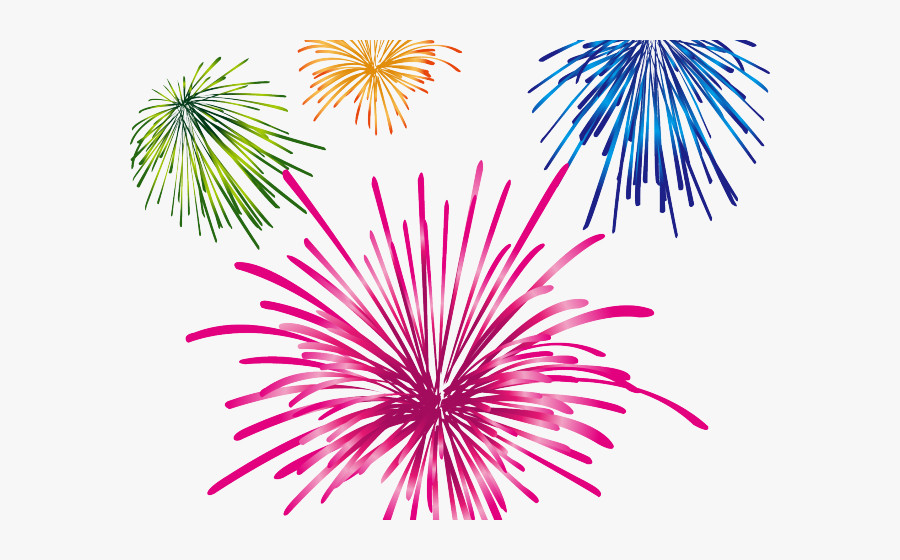 Cartoon Fireworks, Transparent Clipart