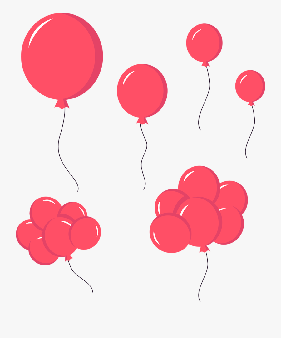 National Day Red Balloons Festive Png And Vector Image - Balloon Vector Png, Transparent Clipart