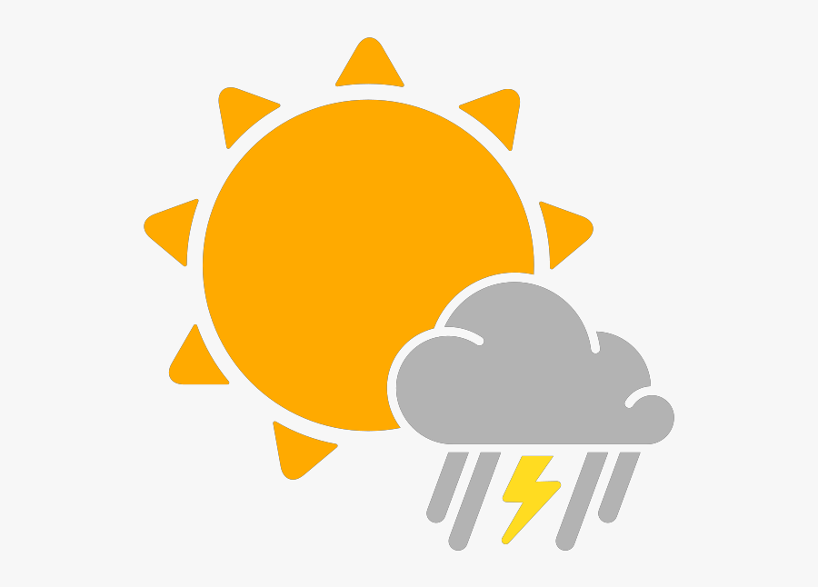 Transparent Rain Vector Png - Sunny Weather Icon Png, Transparent Clipart
