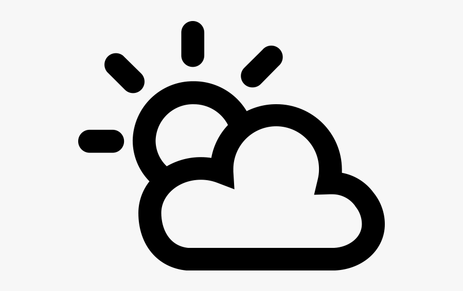 Partly Sunny Weather Symbols, Transparent Clipart