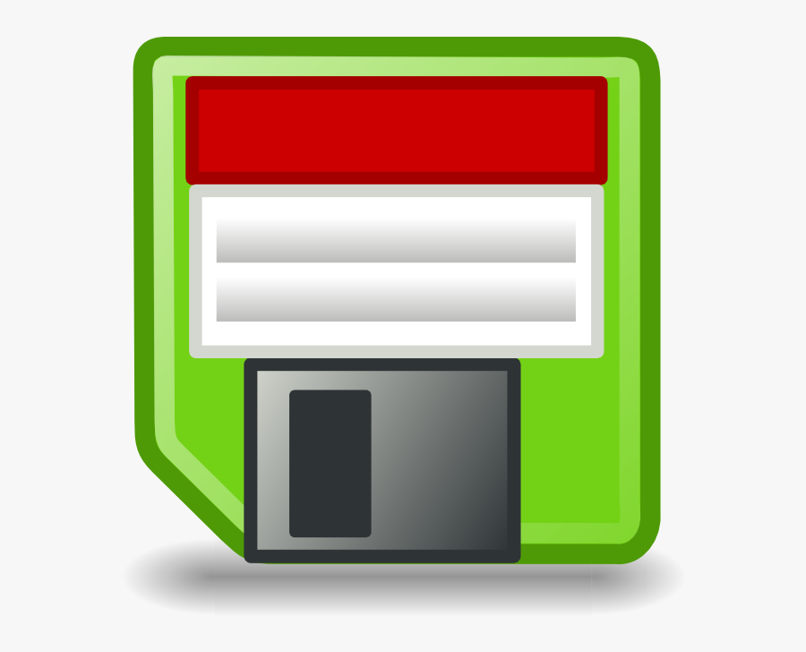Png Green Floppy Disc Icon, Transparent Clipart