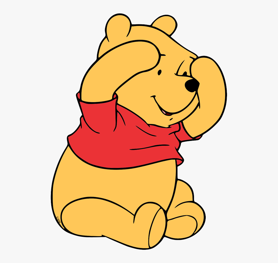Winnie The Pooh Peeking, Transparent Clipart