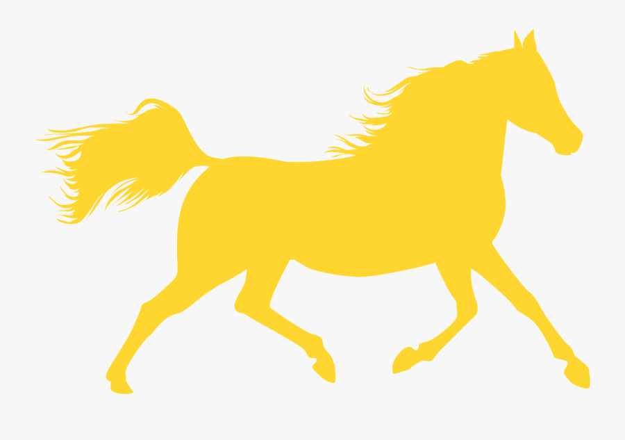 Silueta Con Caballos Corriendo, Transparent Clipart