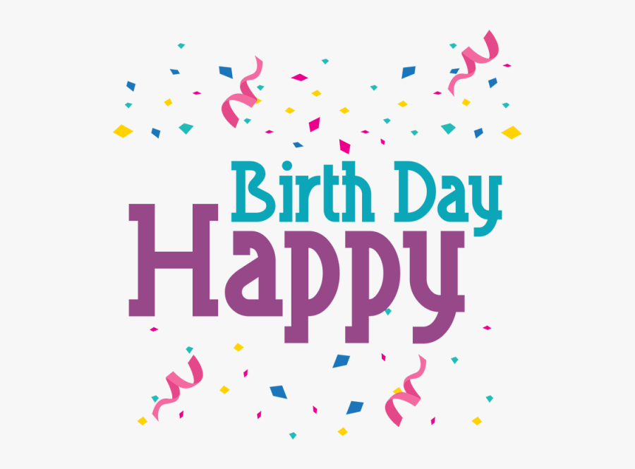 Clip Art Birthday Lettering - Happy Birthday Feliz Cumpleaños Png, Transparent Clipart