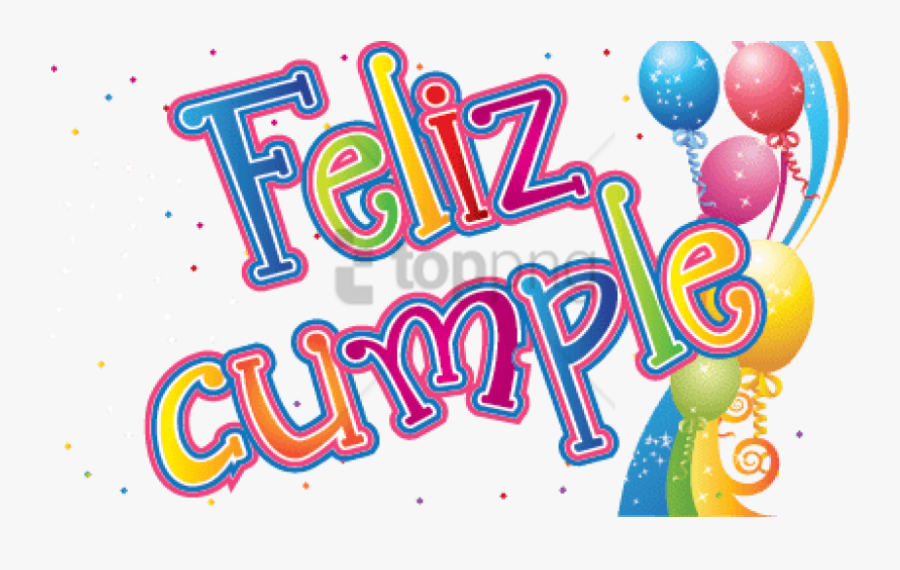 Free Png Feliz Cumpleaños With Balloons Png Images - Feliz Cumpleaños Palabras Png, Transparent Clipart