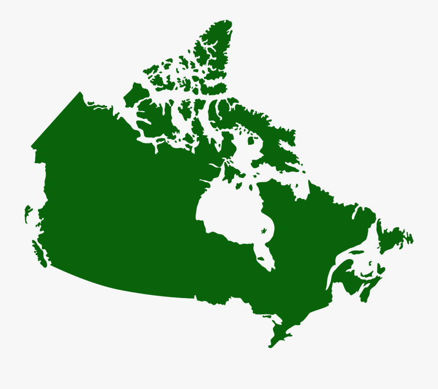 Canada Map Solid Color, Transparent Clipart