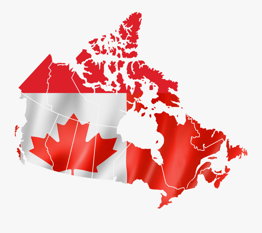 Map Of Canada Silhouette, Transparent Clipart