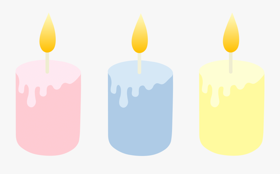 Picture Of A Lit Candle - Cute Candle Clip Art, Transparent Clipart