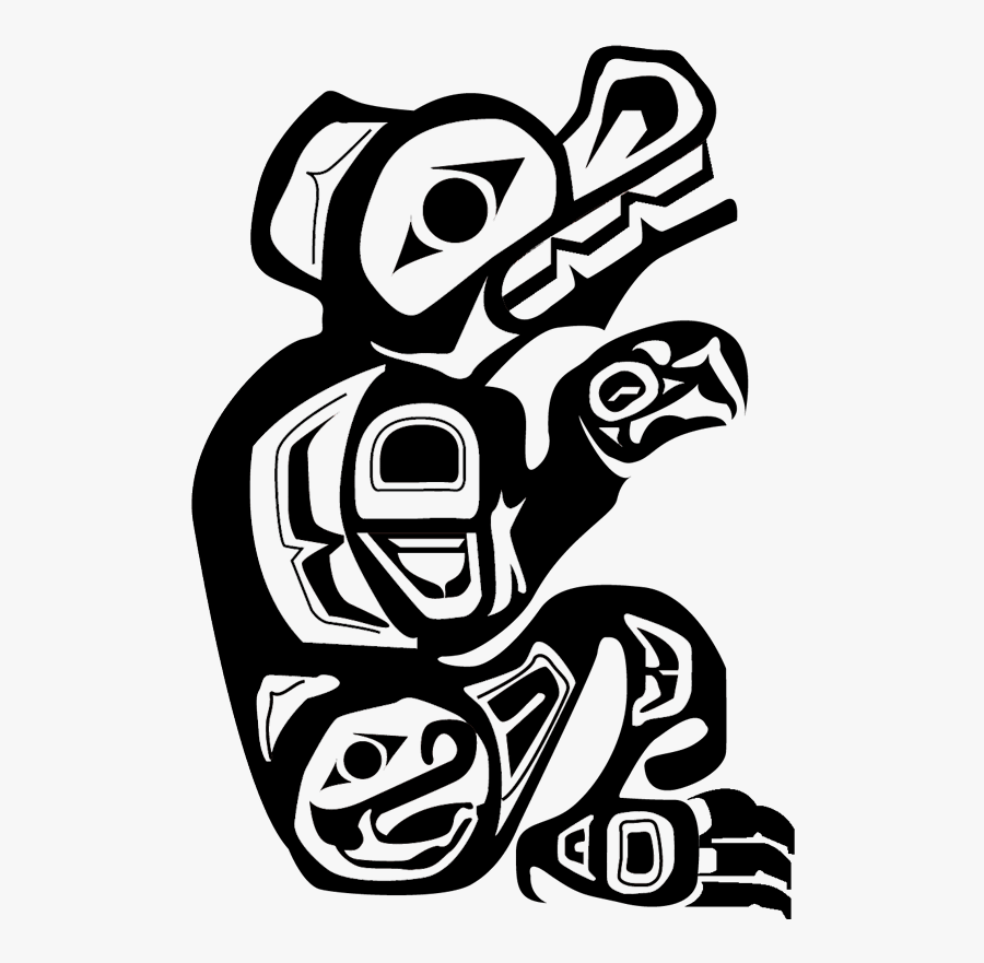 Bear Clipart First Nations - Bear Black And White First Nations, Transparent Clipart