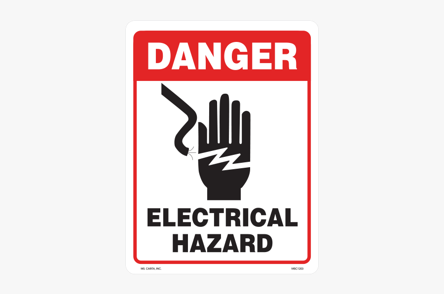 Electricity Hazard Label High Warning Safety Voltage - Hand Electric ...