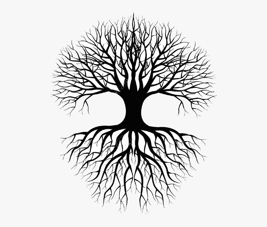 Tree And Roots Silhouette , Free Transparent Clipart - ClipartKey