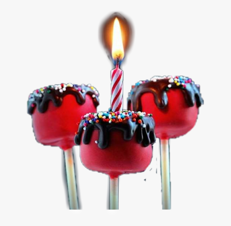 #cake Pops #birthday Candle #sticker - Happy Birthday Candle Images Hd, Transparent Clipart