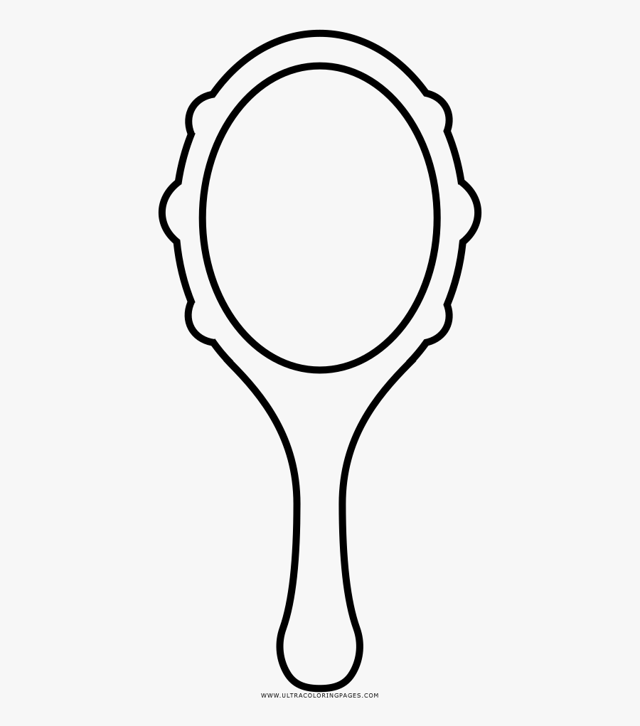 Transparent Hand Mirror Png - Hand Mirror Coloring Page, Transparent Clipart