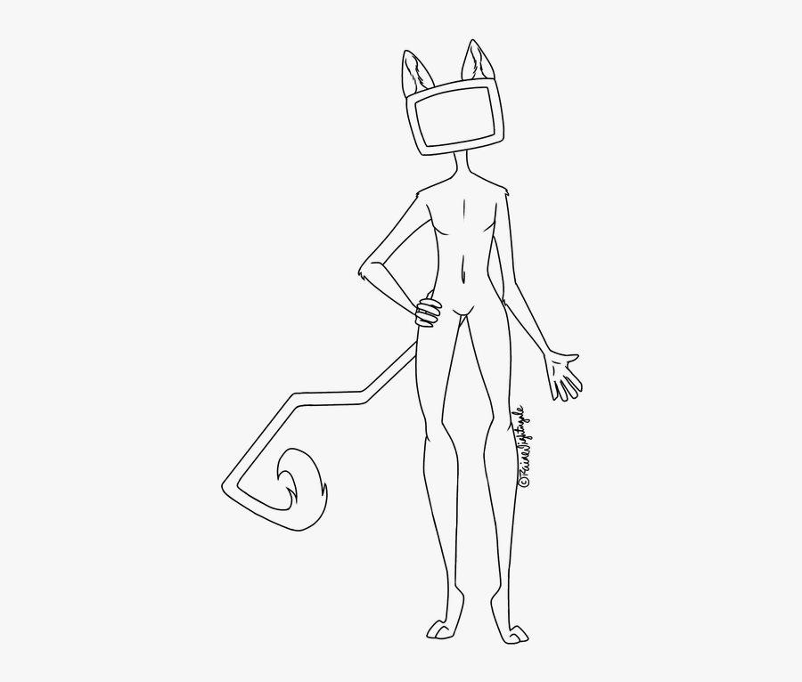 Watch Tv Lineart - Tv Head Lineart, Transparent Clipart