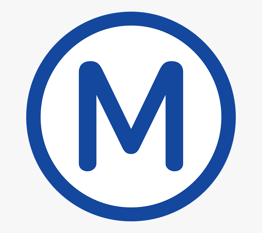 Metro M Clip Art Free Vector / 4vector - Logo Métro Paris, Transparent Clipart