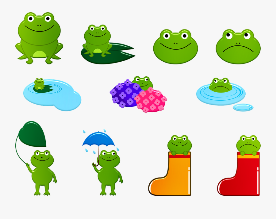 Frog, Kawaii, Rainy Season, Fantasy, Nice, Animals - Frog Rainy Season Clipart, Transparent Clipart