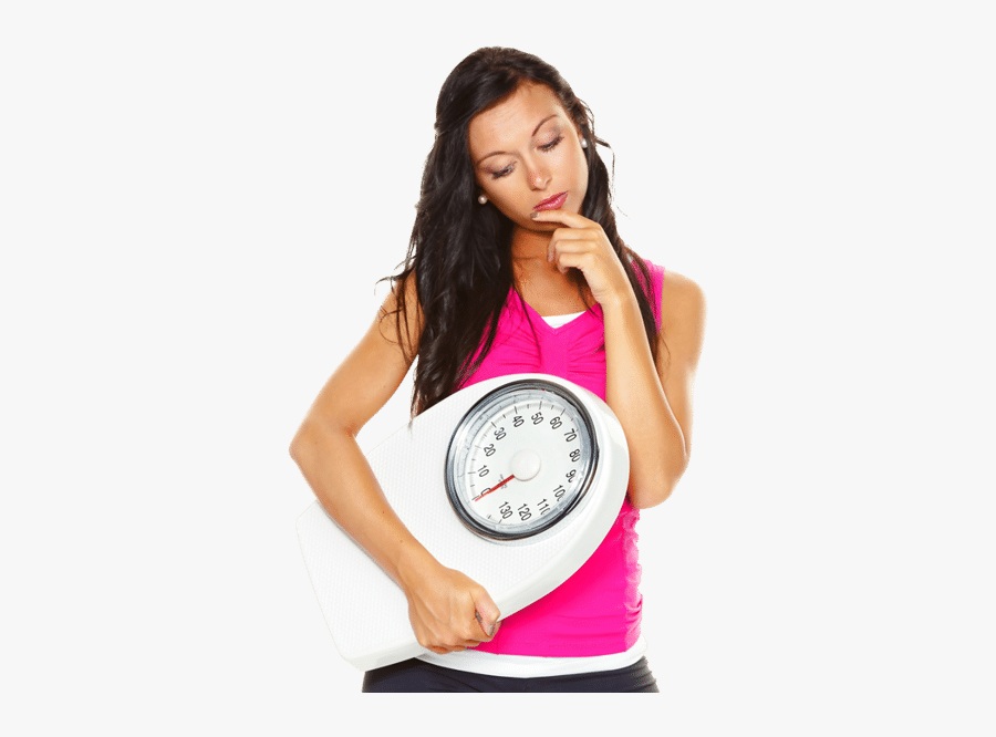 Weight Loss Scale Woman, Transparent Clipart